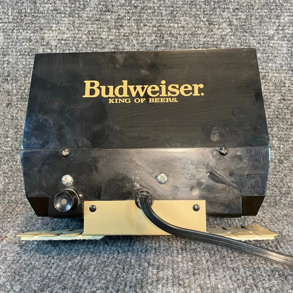 Vintage Budweiser King Beers Lighted Beer Sign Digital Clock Bar Register Decor